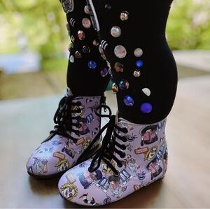 Spellbound Soles Beetlejuice print booties